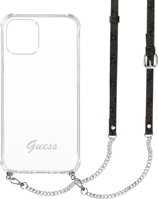 Obrázok produktu pre Guess Guhcp12Lkc4Gssi Iphone 12 Pro Max 6,7 Transparentné tvrdé puzdro 4G Silver Chain