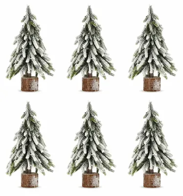 Produktbild von Holz Tannenbaum H 20 cm und H 27 cm Dekotannenbaum kleiner Christbaum - Tischdeko Baum Weihnachten - Weihnachtsbaum klein für Tisch