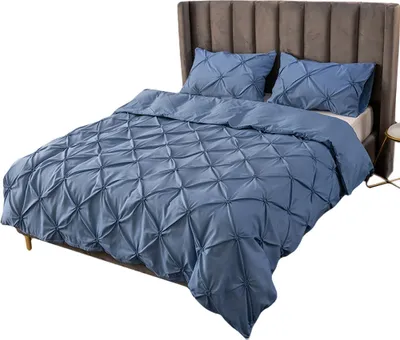 Produktbild von Bettwäsche 220x240cm polyester fiber 3 teilig - Blau Bettbezug Set, weiche Flauschige Bettbezüge mit Reißverschluss und 2 mal 50x75cm Kissenbezug