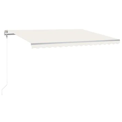 Zdjęcie produktu dla vidaXL Automatyczna markiza z diodami LED i czujnikiem wiatru 400x350 cm Kremowa