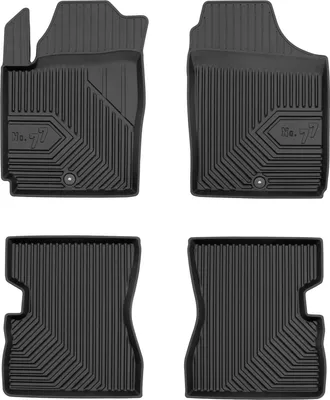 Produktbild von Fußmatten Gummimatten No.77 für Kia Picanto I 2003-2011 TPE Gummi Schwarz 4 tlg