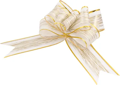 Produktbild von Oblique Unique Geschenkschleife Deko Schleifen für Geschenke uvm - creme gold
