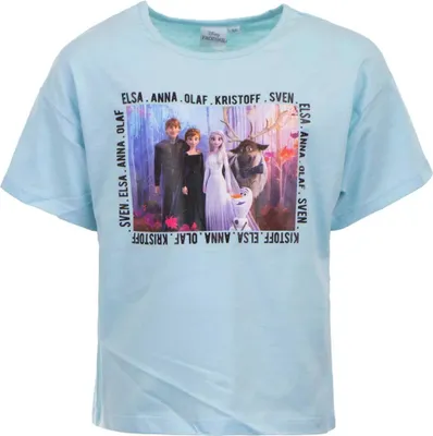 Produktbild von Disney Die Eiskönigin Elsa Anna Kinder Mädchen T-Shirt Shirt – Blau / 116