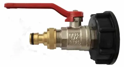 Immagine prodotto di contenitore IBC S60 da 3/4" IG + giunto a innesto + valvola a sfera da 3/4"