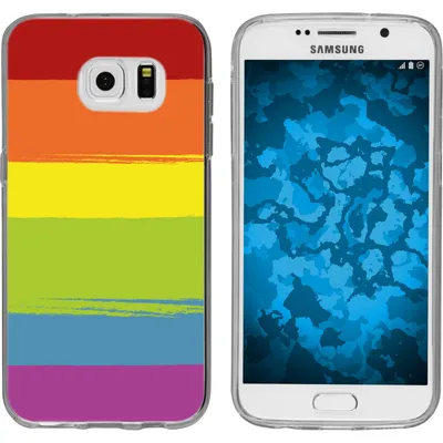 Produktbild von PhoneNatic Case kompatibel mit Samsung Galaxy S7 Silikon-Hülle pride Regenbogen M6