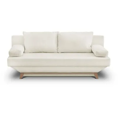 Image de TEIJO Banc convertible 3 places - Tissu éponge beige - Boîte de rangement - 187 x 91 x 82 cm