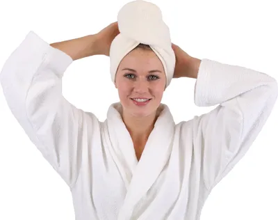 Produktbild von Betz Frottee Haarturban Turban 100% Baumwolle – Farbe: creme