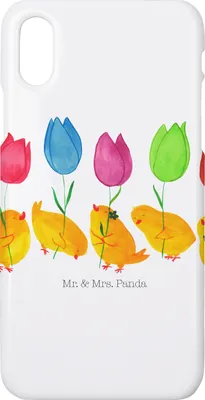 Produktbild von Mr. & Mrs. Panda Iphone 10 Handyhülle Küken Parade - Weiß - Geschenk, X, Blumen, Handy, Frohe Ostern, Ostergrüße, Hülle, Tulpen, Cover
