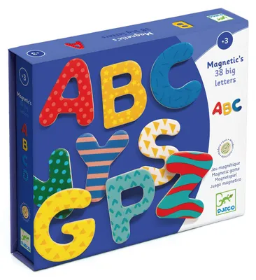 Image de Jeu de 38 lettres magnétiques colorées, Djeco