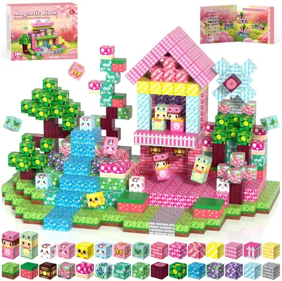 Image de Solidchoice - Kit de construction magnétique pour jardin, 200 pièces, pour enfants