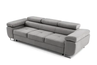 Produktbild von NEXT COLLECTION Sofa 3-SITZER WILD , verstellbaren Kopfstützen, mit Schalffunktion, Metallfüßen, Grau