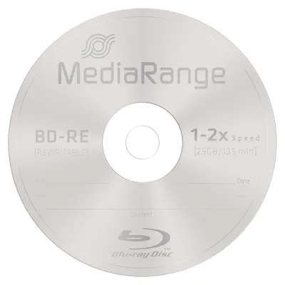 Produktbild von MediaRange Bluray 25GB 10pcs BD-RE Spindel 2x