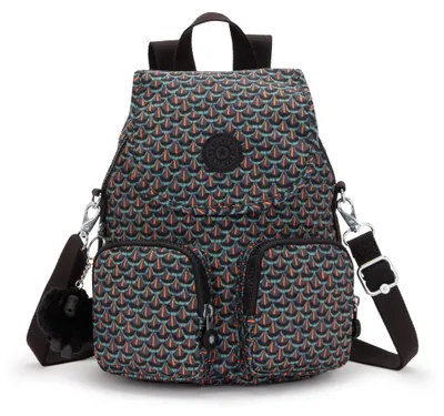 Productafbeelding van Kipling FIREFLY UP, kleine rugzak (om te zetten in een schoudertas), kleur: Geo Feather (zwart)