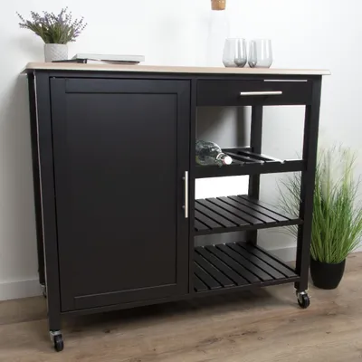 Produktbild von Milton & Oldbrook Küchenrollwagen Graz Schwarz