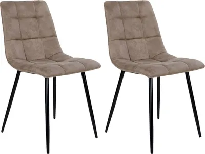 Obrázek produktu pro Sametová jídelní židle House Collection Gara světle hnědá - 2 kusy