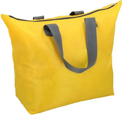 Immagine prodotto di Dunlop, Borsa da viaggio e per la spesa pieghevole con comodi manici, giallo