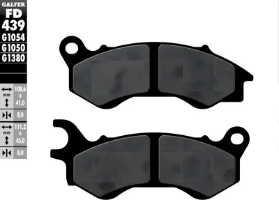 Produktbild von Bremsbeläge Set Galfer FD439G1054 & MF051G2165 vorne & hinten für Honda PCX i.e. 125 ccm