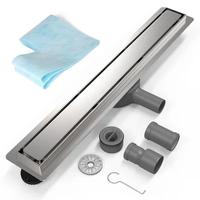 Douchegoot 70 cm Edelstahl fliesenbar mit Siphon