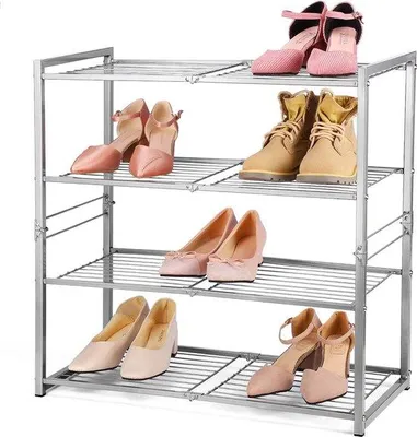Image de Étagère à chaussures Famanu, 4 niveaux - Solution de rangement pliante