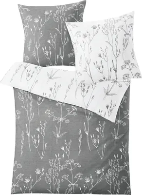 Immagine prodotto di Biancheria da letto Kleine Wolke in raso Savannah grigio 135 x 200 cm e 80 x 80 cm