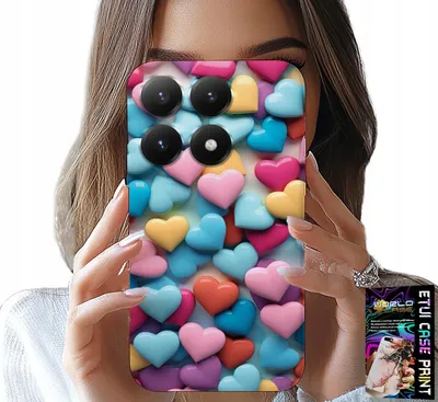 Zdjęcie produktu dla Etui Do Xiaomi 17 - Kolorowe Serca Możliwość Personalizacji