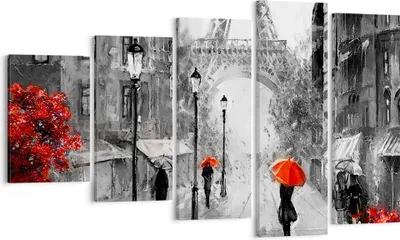 Produktbild von Bild auf Leinwand - Leinwandbild - Paris Stadt Zuhause - 100x60cm - Wand Bild - Wanddeko - Leinwanddruck - Bilder - Kunstdruck - Wanddekoration - Leinwand bilder - Wandkunst - EG100x60-3942