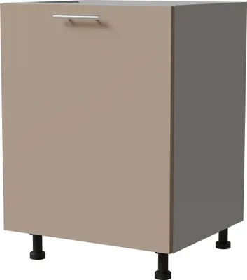 Produktbild von Küchenunterschrank BRERRA 60x82cm lackiert Farbe wählbar BR-D1D/60,RAL 1016 graubeige Matt,grau