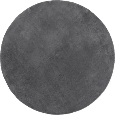 Produktbild von vidaXL Teppich HUARTE Kurzflor Weich und Waschbar Anthrazit Ø 120 cm
