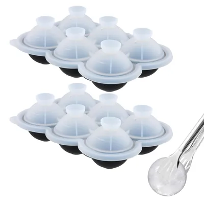 Produktbild von Set aus 2 Silikon-Eiswürfelformen - BPA-frei, stapelbar und leicht zu entnehmen