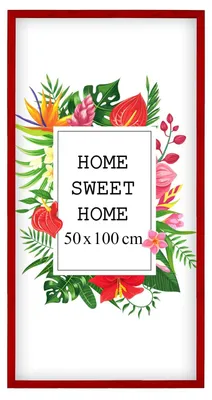 Obrázok produktu pre MG Design, rám na obrázky, 50 x 100 cm – vyrobený z prírodného dreva s akrylovým sklom, určený na zavesenie aj na postavenie, vhodný na fotografie, plagáty a puzzle