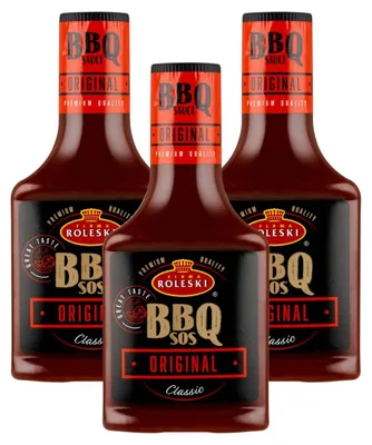 Produktbild von Roleski BBQ Sauce 3x 370g - rauchige Barbecue Grillsauce mit Pflaume