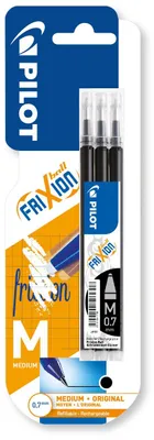 Zdjęcie produktu dla Pilot FriXion Point, Czarny, Czarny, 0,7 mm, 3 szt.