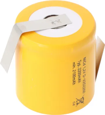 Zdjęcie produktu dla Bateria Saft VRE 1/2 D NiCd mono 1/2 z przylutowanym znacznikiem w kształcie litery Z