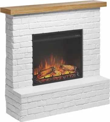 Image de Cheminée électrique décorative "ROLF" Blanc - Powerflame