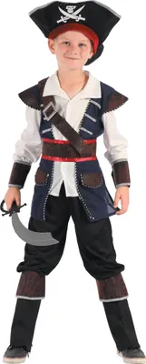 Immagine prodotto di Costume Corsaro bambino bianco-blu-nero - 92/104 (3-4 anni)