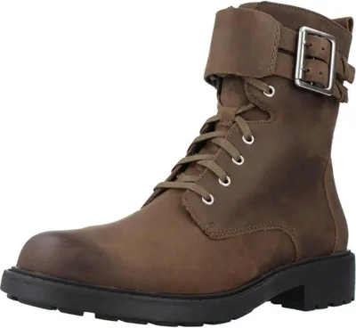 Produktbild von Clarks Orinoco2 Lace olivfarbener Leder-Schnürstiefel, Reißverschluss 36