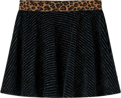Produktbild von Kinderrock mit Bund in Leopardenmuster Schwarz 128