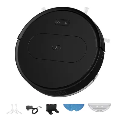 Produktbild von RoboterStaubsauger,1800 Pa Starke Saugleistung  Roboter，Automatische Reinigung Staubsauger, 3000mAh Staubsauger mit Wischfunktion,Schwarz