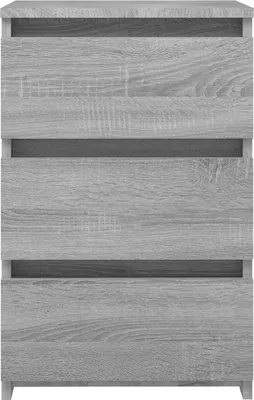 Produktbild von vidaXL Nachttisch Grau Sonoma 40x35x62,5 cm Holzwerkstoff