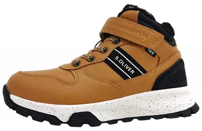 Image de Chaussures pour enfants s.Oliver, bottines à lacets pour garçons, chaussures de randonnée, couleur marron, style décontracté