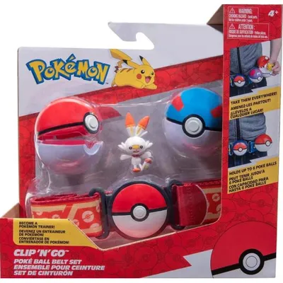 Image de Pokemon clip 'n' go : ceinture du dresseur avec great ball et poke ball + figurine flambino - bandai