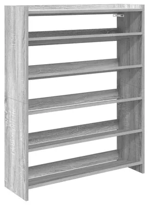 Image de vidaXL Étagère à chaussures Gris Sonoma 80x25x100 cm Bois composite