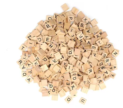 Image de Jeu de lettres en bois - 300 pièces (A à Z) - Matériel de loisirs créatifs - 20x18x5 mm