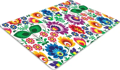 Produktbild von Stuhlunterlage Bürostuhlunterlage 120 cm x 90 cm Bodenmatte Bürostuhlunterlage - Altes polnisches Muster