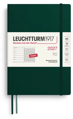 Produktbild von LEUCHTTURM1917 Wochenkalender 2027 Medium (A5) mit Notizbuch, liniert - Terminpl