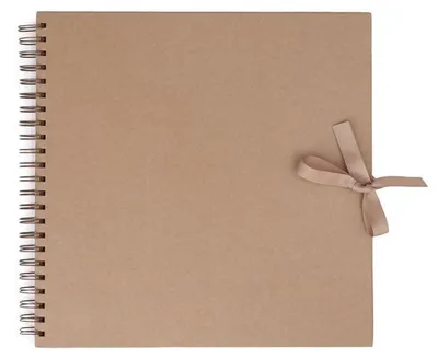 Immagine prodotto di Album per scrapbooking DP Craft neutro con nastro di raso - 20,5 x 20,5 cm