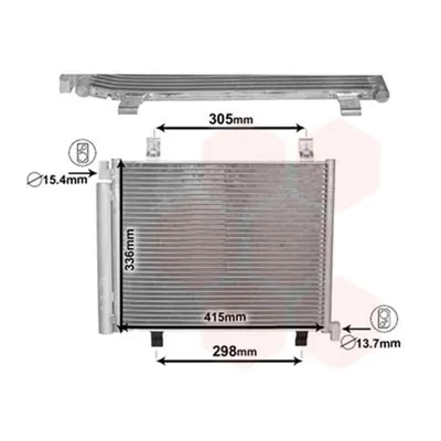Produktbild von VAN WEZEL 58005327 Kondensator Klimaanlage Klimakondensator für VW up! Schrägheck (121, 122, BL1, BL2) +Trockner