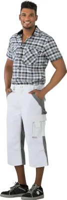 Immagine prodotto di Pantaloni PLANAM Plaline 3/4 S M L XL XXL XXXL in vari colori. Colori a scelta, Taglia:S; Colore:bianco/zinco
