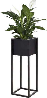 Produktbild von Famanu Blumentopf mit Metallständer - Schwarz, 60 cm
