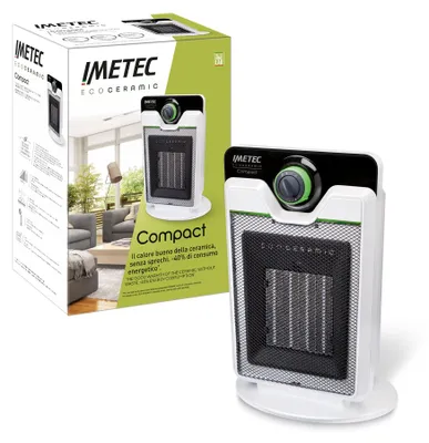 Keramik-Heizlüfter, 2200 W, 3 Stufen, leise, Thermostat, Weiß